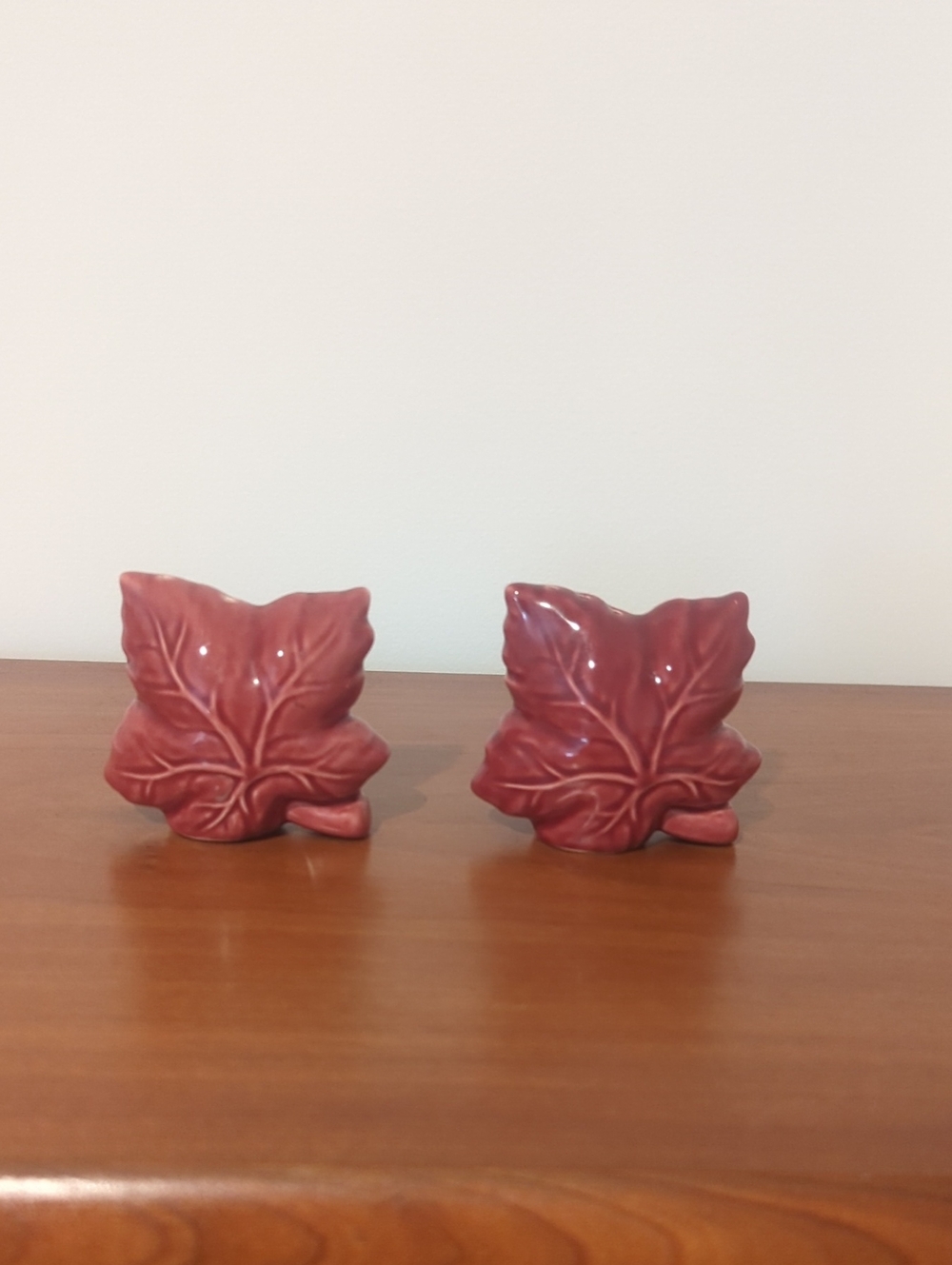 Ceramic 🌿 Leaf Salt & Pepper Shakers
